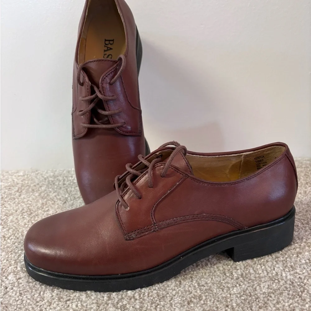 BASS Men's Brown Leather Oxfords 